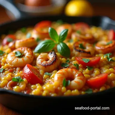 Authentic Spanish Seafood Chicken Paella Recipe with Socarrat Recipe Card