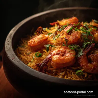 Shrimp Biryani: Authentic Dum Technique for Fragrant Prawns Recipe Card