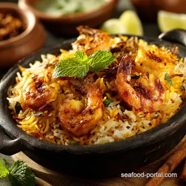 Shrimp Biryani: Authentic Dum Technique for Fragrant Prawns