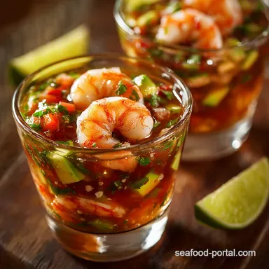 Authentic Mexican Shrimp Cocktail Recipe C&oacute;ctel de Camar&oacute;n Recipe Card