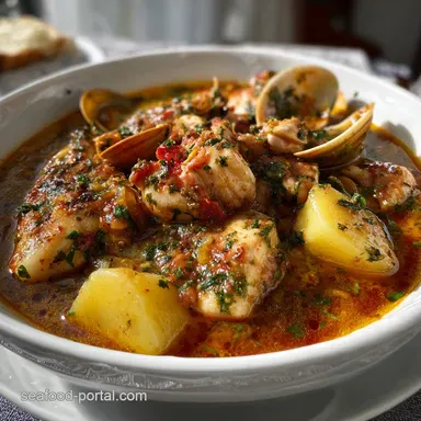 Portuguese Monkfish Stew: Authentic Caldeirada Recipe Recipe Card