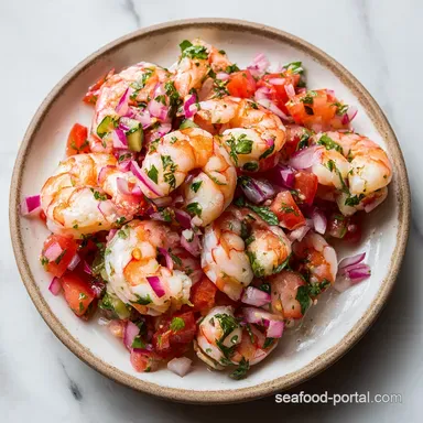 Shrimp Ceviche in 22 Minutes: Fresh Mexican Seafood Appetizer Recipe Card