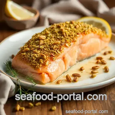 Easy & Juicy Bake Salmon with Pistachio Crust in 20 Min: My Go-To Weeknight Meal Recipe Card