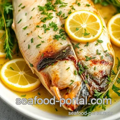 Bake Whole Sea Bass with Fresh Herbs | Delightful Recipe Card