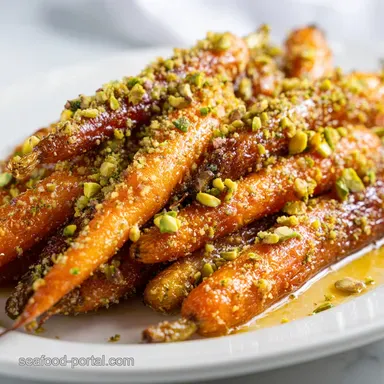 Baked Carrots with Brown Sugar and Pistachios - Sweet & Nutty Glaze Recipe Card
