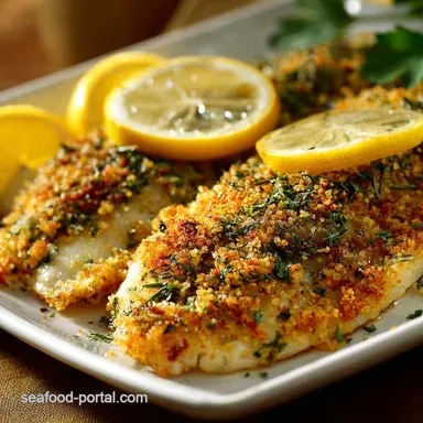 Baked Catfish with Herbs Easy Weeknight Lemon Herb Crumb Fillets Recipe Card
