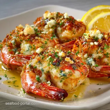 Decadent Crab Stuffed Shrimp with LemonGarlic Butter Drizzle Recipe Card