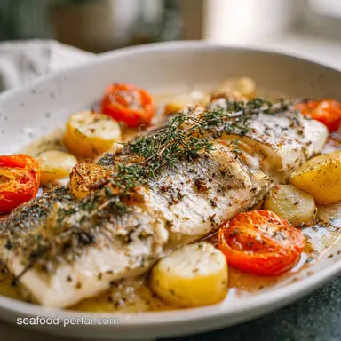 Baked Fish Fillets for 4 Servings with Lemon Butter