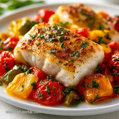 Baked Haddock with Peppers in 30 Min Recipe Card