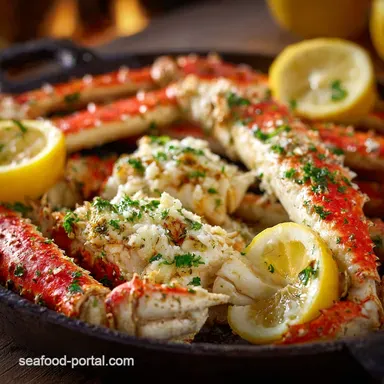 Baked King Crab: Effortless Legs with Lemon-Garlic Butter Recipe Recipe Card