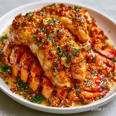 Garlic Butter Baked Lobster for 2 Recipe Card