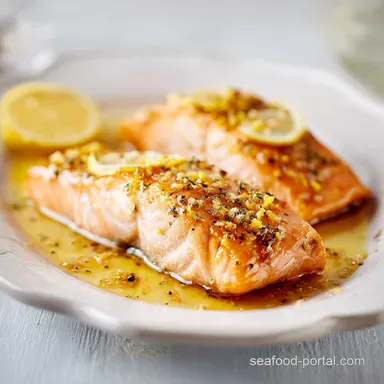 Lemon Garlic Baked Salmon for 4