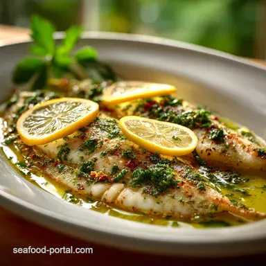 Baked Sole Fish Recipe: Light and Healthy with Lemon and Herbs in 22 Minutes Recipe Card