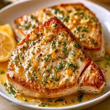 Baked Swordfish Steak in 25 Minutes Recipe Card