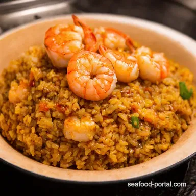 Shrimp Dirty Rice Recipe OnePot Louisiana Comfort Recipe Card