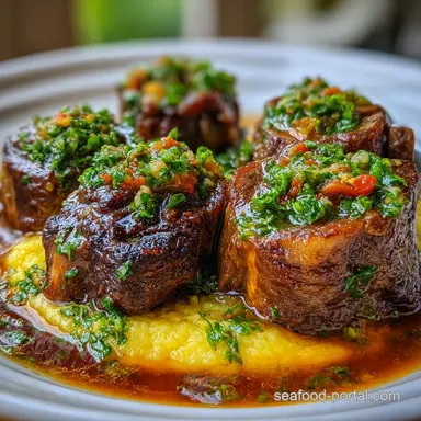 Slow Braised Bison Osso Buco with Gremolata: Tender Shanks Recipe Card