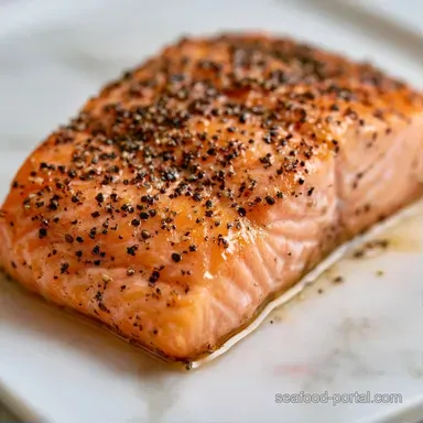 Black Pepper Smoked Salmon for 7 Servings Recipe Card