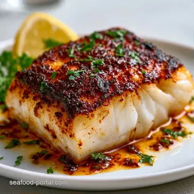 Blackened Grilled Cod Fillet in 15 Min Recipe Card