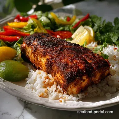 Blackened Mahi Mahi Recipe with Spicy and Juicy Seasoning Recipe Card