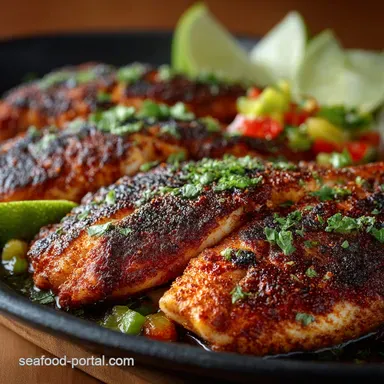 Perfect Blackened Tilapia Recipe Flavourful Cajun Crust Recipe Card