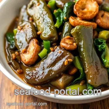 Braise Sea Cucumber with Savory Mushrooms Recipe Card