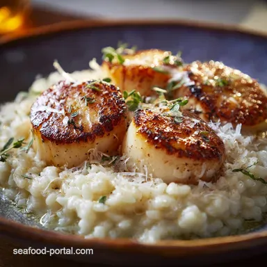 Brown Butter Scallops with Parmesan Risotto Restaurant Quality At Home Recipe Card