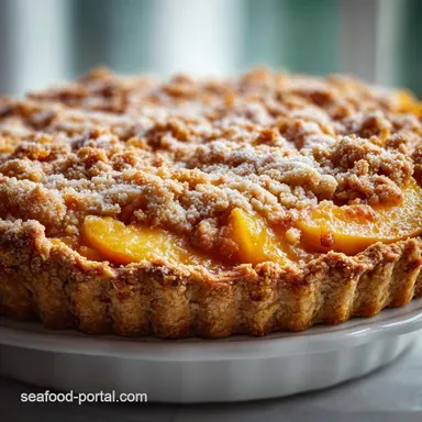 Brown Sugar Peach Crumb Pie: Silky Cinnamon