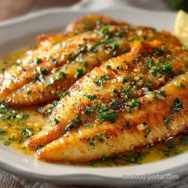 Butter Sauce Tilapia in 20 Minutes Recipe Card