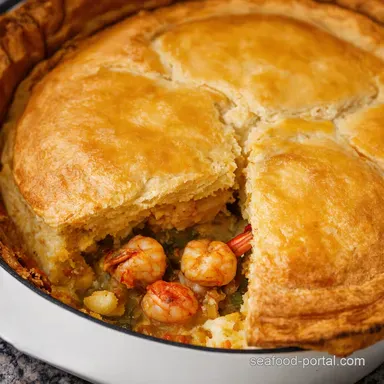 Cajun Seafood Pot Pie with My Kickin Shrimp Crab Recipe Recipe Card