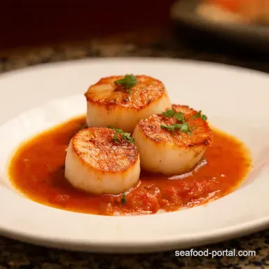 Seared Scallops with Spicy Cajun My Louisiana Love Affair Recipe Card