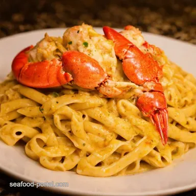 Cajun Lobster Alfredo My Secret Spicy Seafood Pasta Recipe Card