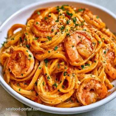 Cajun Shrimp Pasta No Cream in 25 Minutes Recipe Card