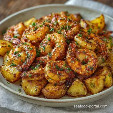 Cajun Shrimp Potato Bake for 4 Servings