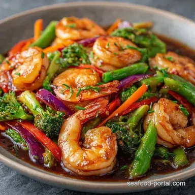 Cantonese Shrimp Vegetables: Silky Recipe Card