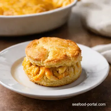 Cheddar Bay Biscuit Seafood Pot Pie Ocean Comfort Recipe Card