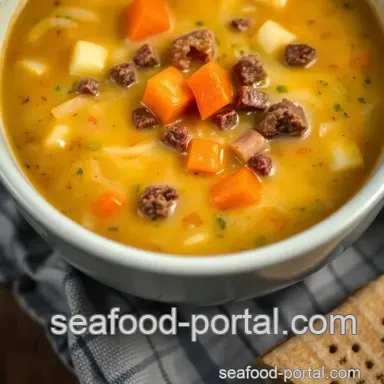 Easy & Delicious Cheeseburger Chowder Soup: A Comfort Food Classic Recipe Card
