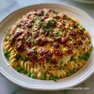 Tuna Noodle Casserole with Mozzarella Recipe Card