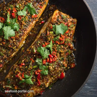 Chili Coriander Baked seabass recipe A 30Min Wonder Recipe Card