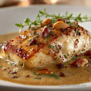 Almondine Fish: Flaky Fillets Drizzled in Nutty Brown Butter Sauce