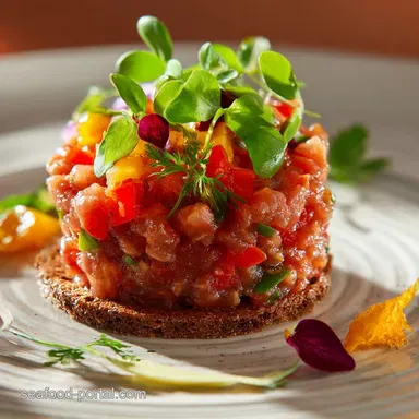 Lean Bison Tartare Luxurious French Appetizer Recipe Recipe Card