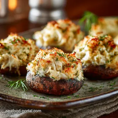 CrabStuffed Mushrooms: Creamy, Restaurant-Quality Appetizer Recipe Recipe Card