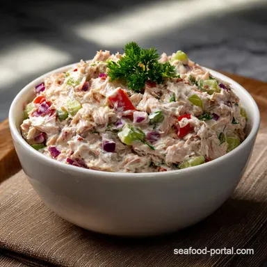 Tuna Salad: Perfectly Balanced Creamy Deli Style Recipe Card