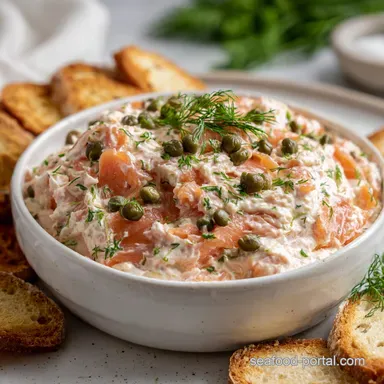 Smoked Salmon Dip: Easy Creamy Recipe with Dill Capers Recipe Card