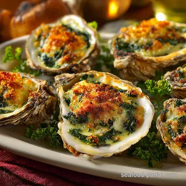Oysters Rockefeller: Classic Grand Buttery Oysters Recipe Recipe Card