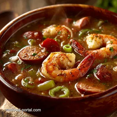 Shrimp and Sausage Gumbo: The Authentic Deep South Classic Recipe Recipe Card