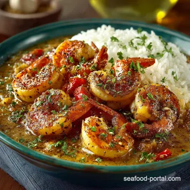 Authentic Shrimp Etouffee Recipe with Flavourful Roux Recipe Card