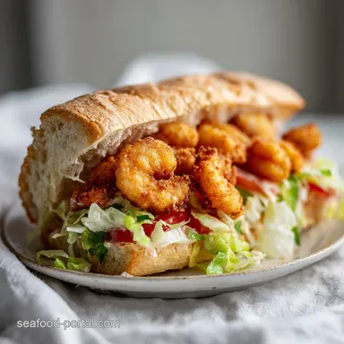 Shrimp Po Boy Recipe with Remoulade for 4 Servings