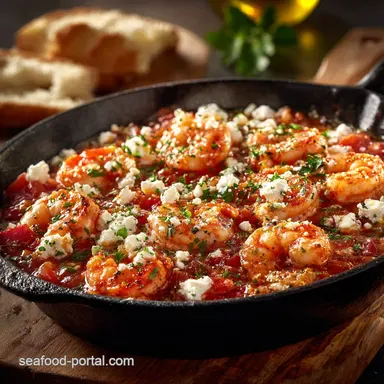 Shrimp Saganaki: The Best Greek Feta and Tomato Recipe Recipe Card