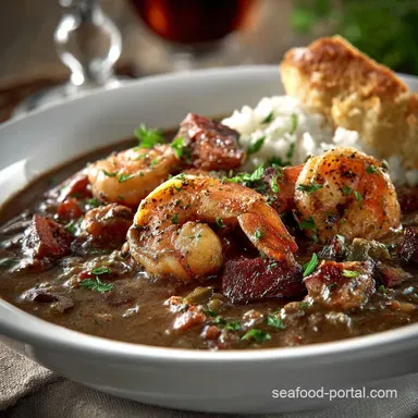 Soul Food Gumbo: The Best Classic Recipe with Rich Dark Roux Recipe Card