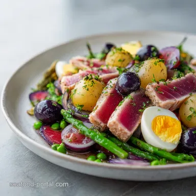 Tuna Nicoise Salad Recipe for 4 Servings